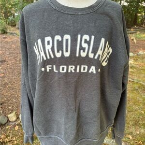 Gray Marco Island Florida Size L Sweatshirt EUC